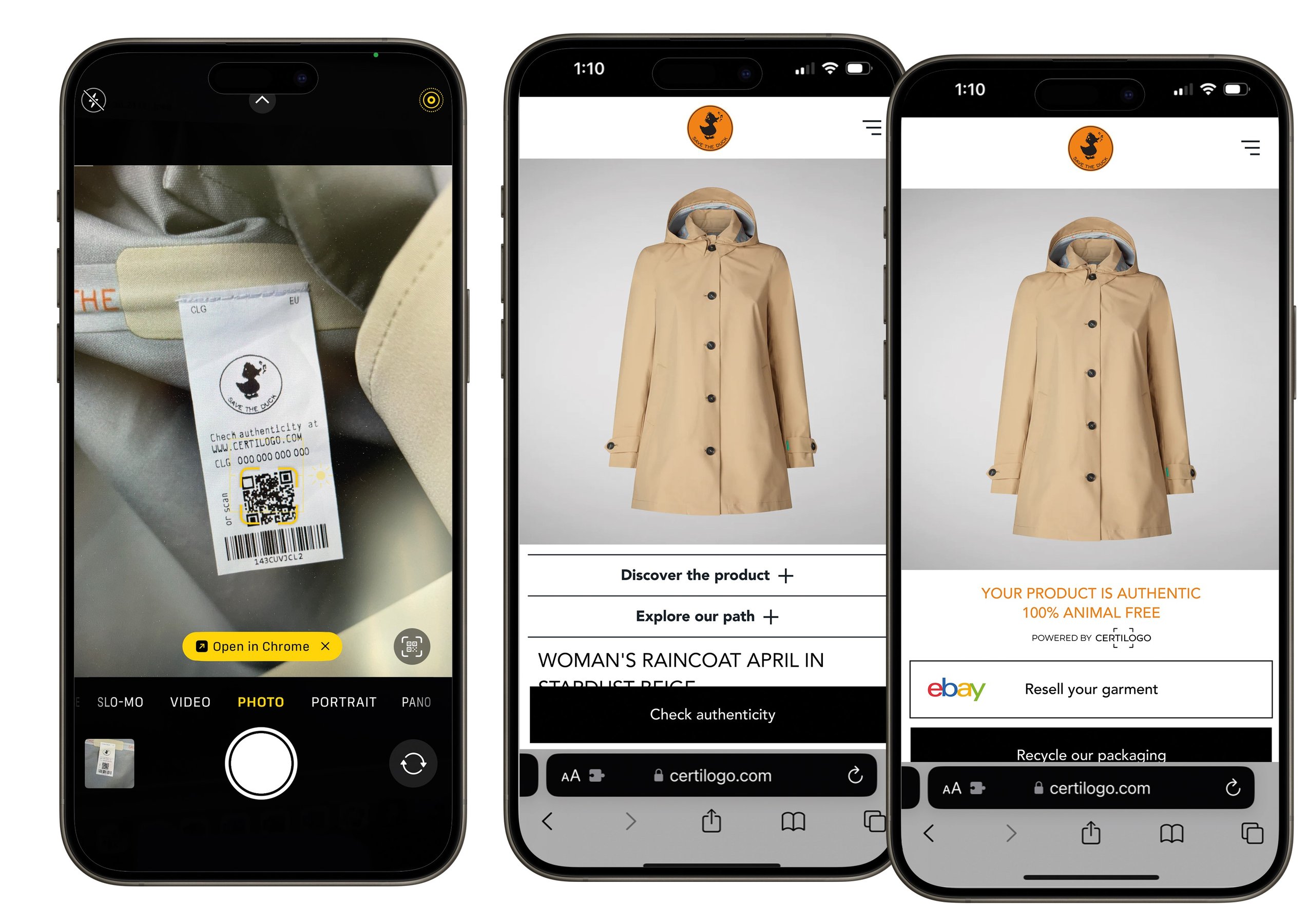 FINALscreen certilog ebay resell for savetheduck