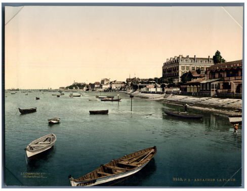 Arcachon. Vue generale de la plage