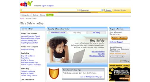 eBay Security Center